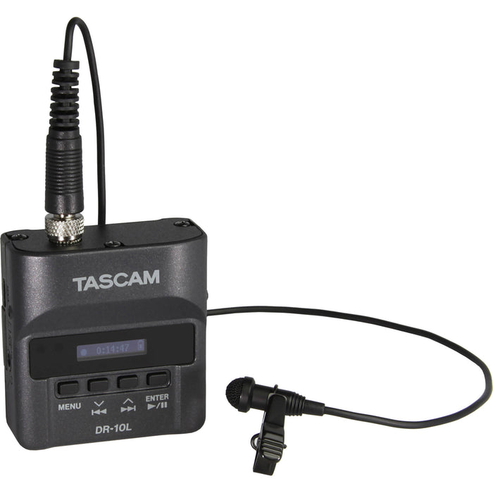 Gravador de áudio com microfone de lapela TASCAM DR-10L preto