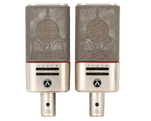 Par de Microfones Profissionais Condensadores Austrian Audio OC818 Dual Set Plus multipadrão (2unid) - prata
