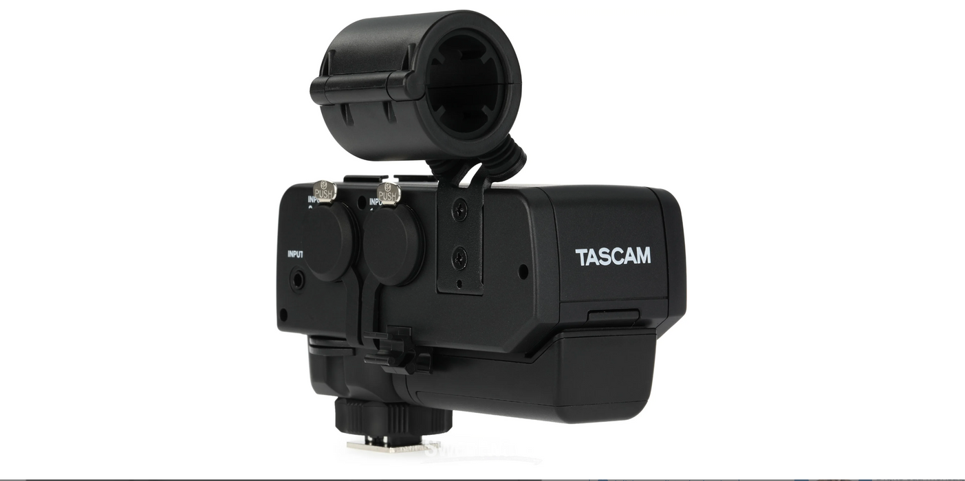 Adaptador de microfone TASCAM CA-XLR2d-AN XLR para câmeras sem espelho