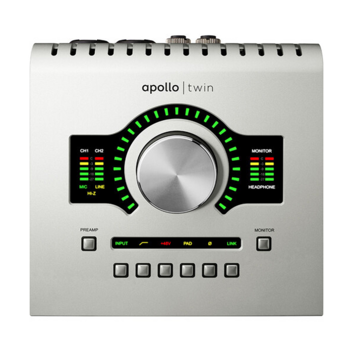 Universal Apollo Twin USB Heritage Edition Desktop 10x6 Interface de áudio USB com processamento UAD em tempo real para Windows