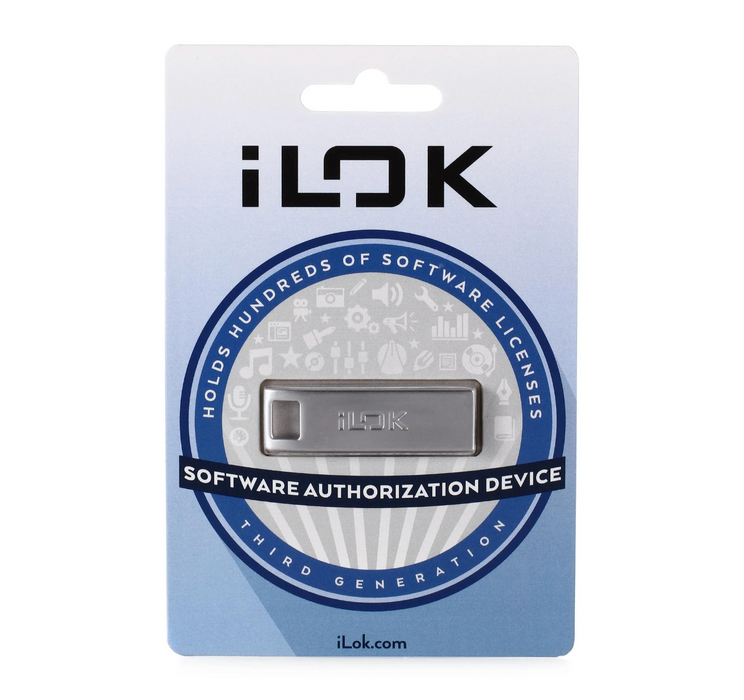 Autenticador USB tipo dongle para licenças de software PACE iLok USB-A (3ª geração)