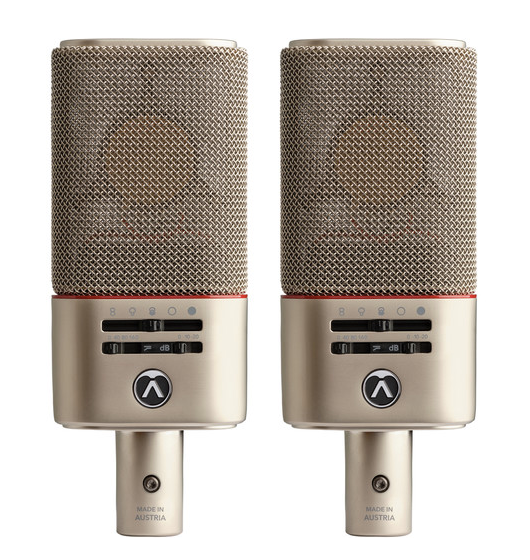 Par de Microfones Profissionais Condensadores Austrian Audio OC818 Live Set padrão cardióide (2 unid) - prata