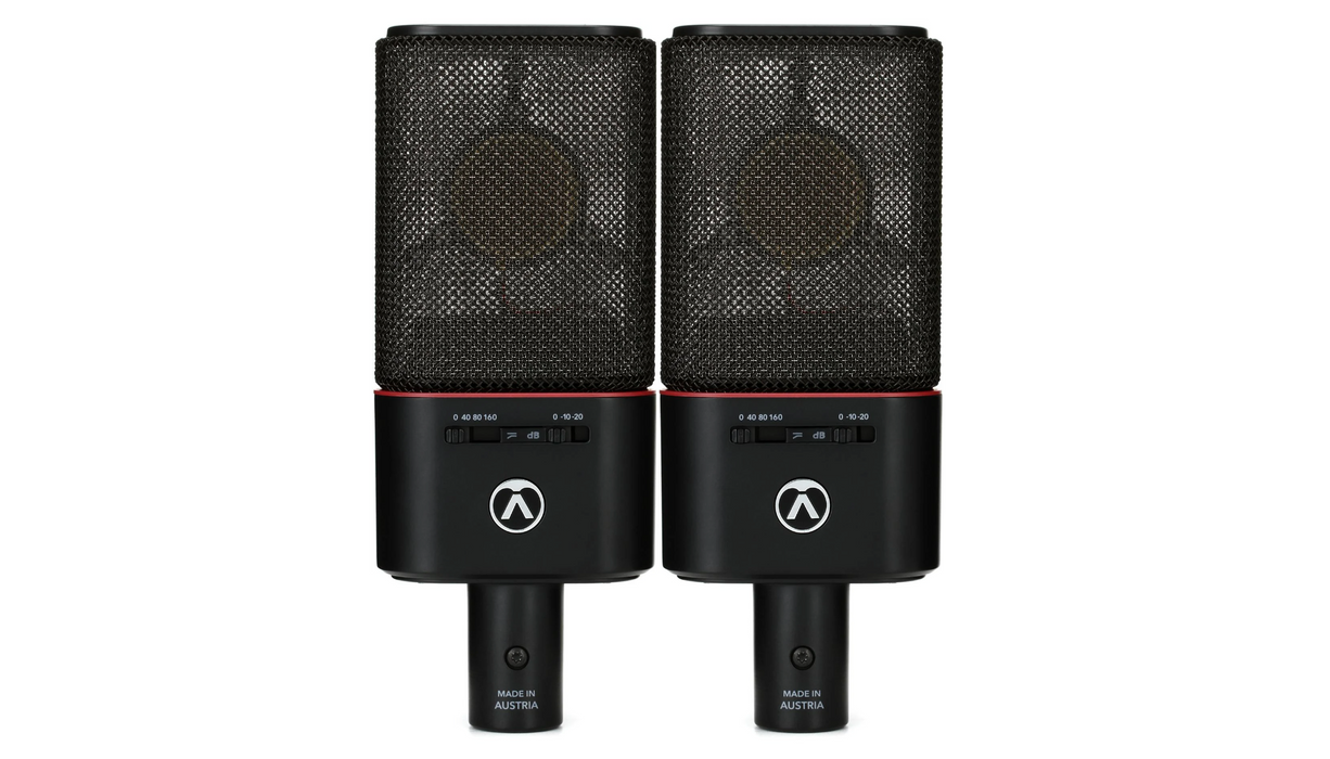 Par de Microfones Profissionais Condensadores Austrian Audio OC18 Dual Set Plus padrão cardióide (2unid) - preto