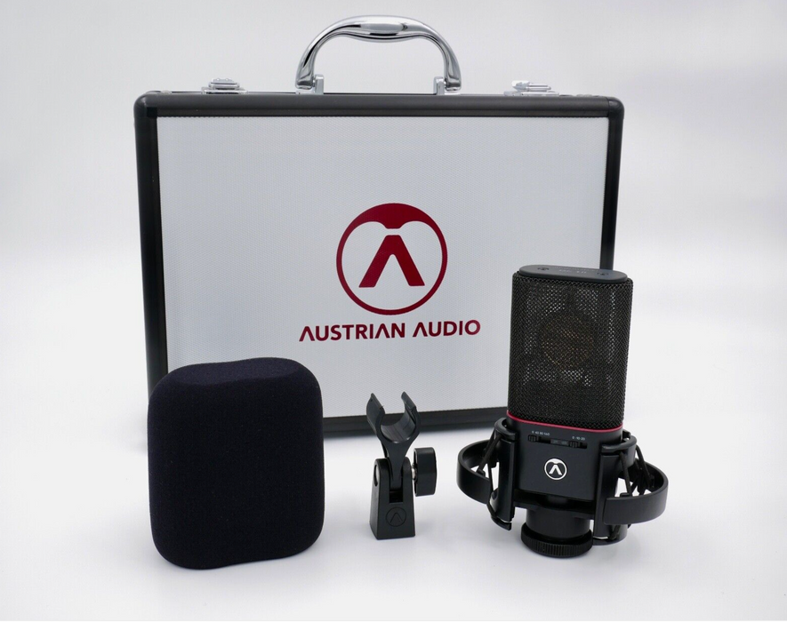 Microfone Profissional Condensador Austrian Audio OC18 Studio Set padrão cardióide (Preto)