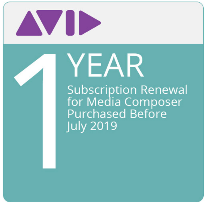 Avid Media Composer - LEGACY - Renovação de assinatura de 1 ano feita antes de 07/2019