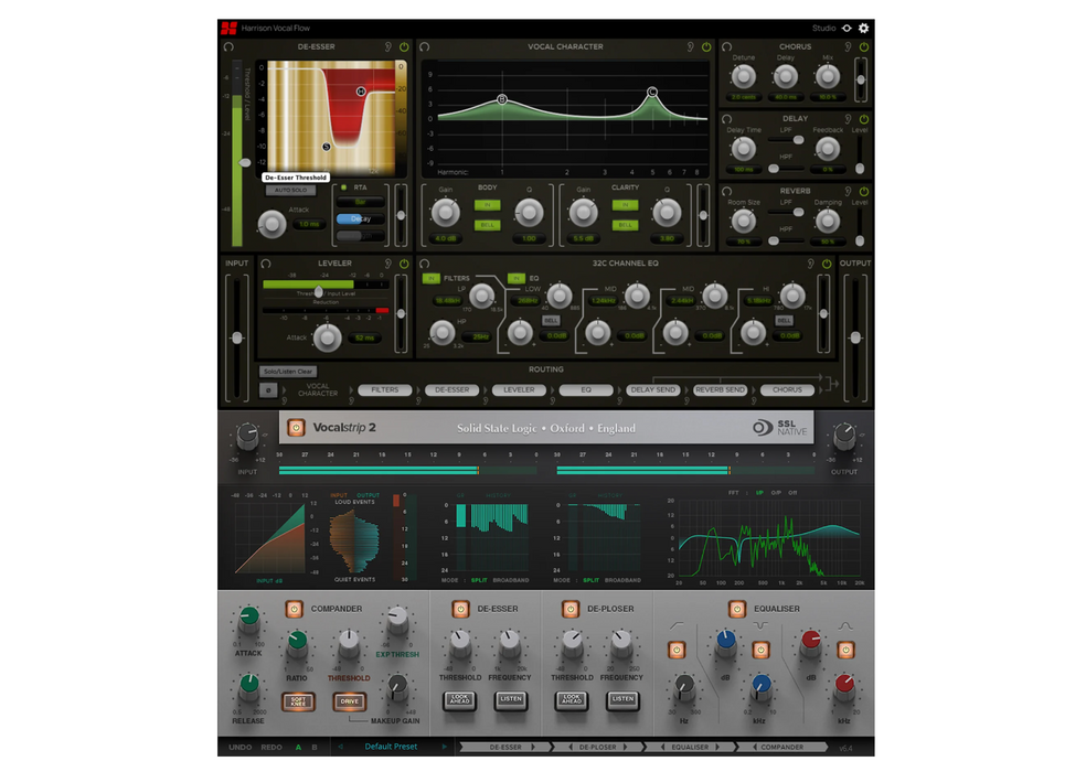 SSL Vocalstrip and Harrison Vocal Flow Plug-in Bundle