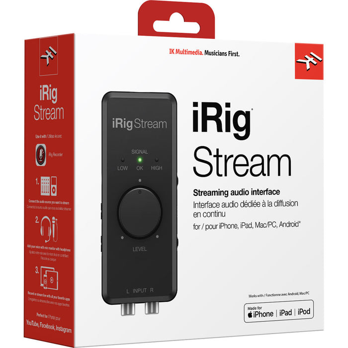 Interface de áudio IK Multimedia iRig Stream USB 1x1