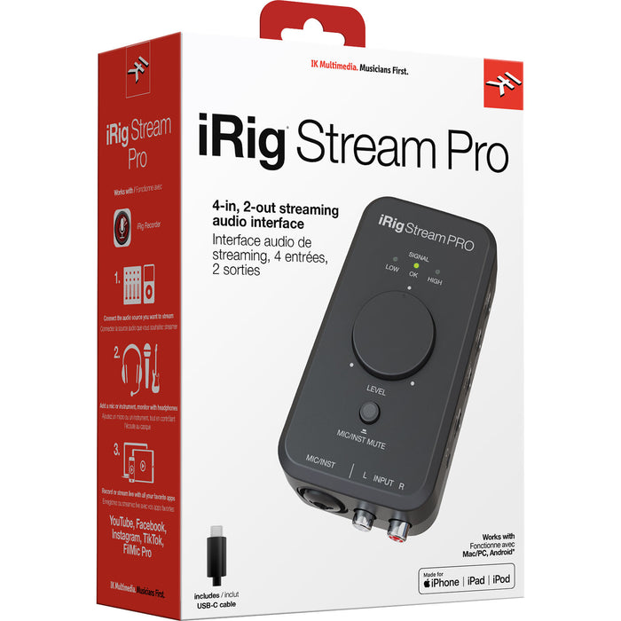 IK Multimedia iRig Stream Pro USB 4x2 Audio Interface