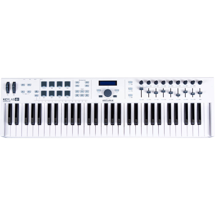 Arturia KeyLab Essential 61 USB 61 Key MIDI Controller (White)