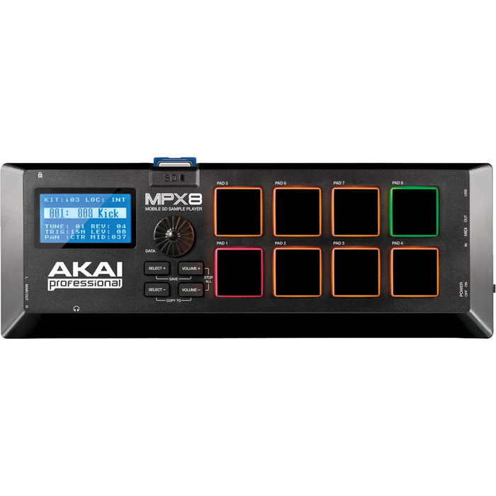 Controlador Akai Pro MPX8 SD