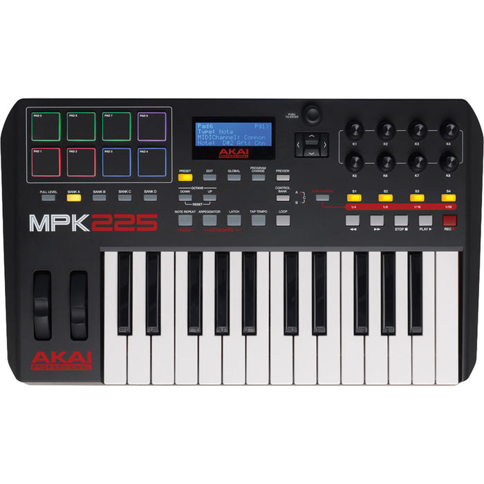 Controlador MIDI Akai Pro MPK225 USB 25 teclas