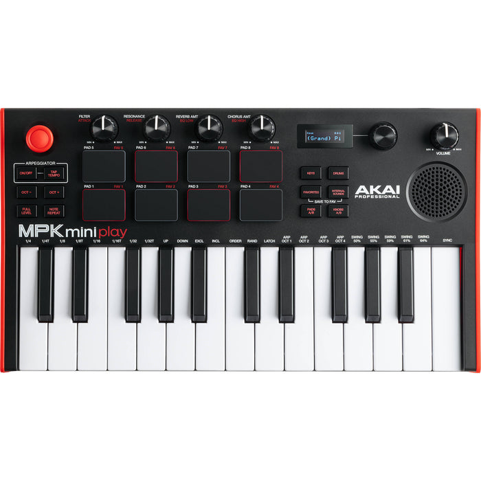 Controlador MIDI Akai Pro MPK Mini Play MK3 USB 25 teclas