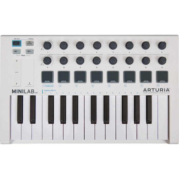 Controlador MIDI Arturia MiniLab MkII USB 25 teclas (branco)