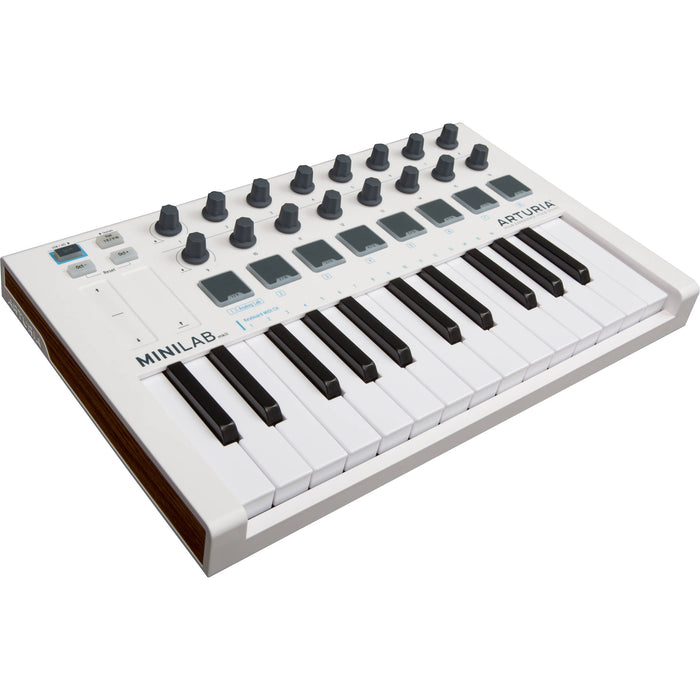 Arturia MiniLab MkII USB 25 Key MIDI Controller (White)