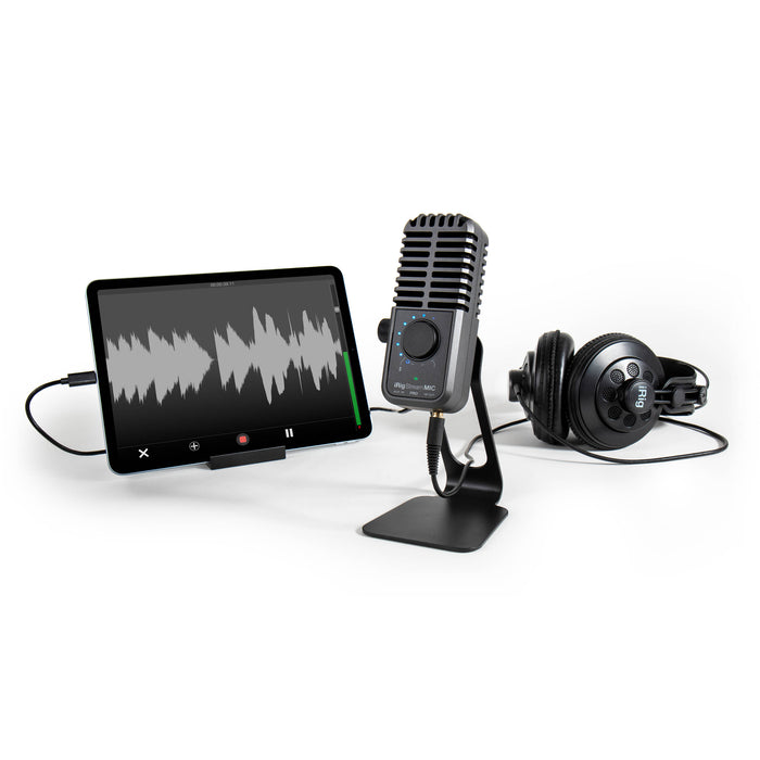 Microfone IK Multimedia iRig Stream Mic Pro mini-DIN condensador multipadrão