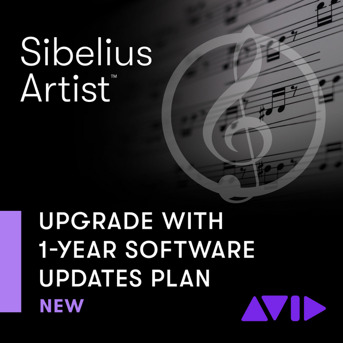 Avid Sibelius Artist - Licença Perpétua - Upgrade com plano de atualizações de software de 1 ano (NOVO)